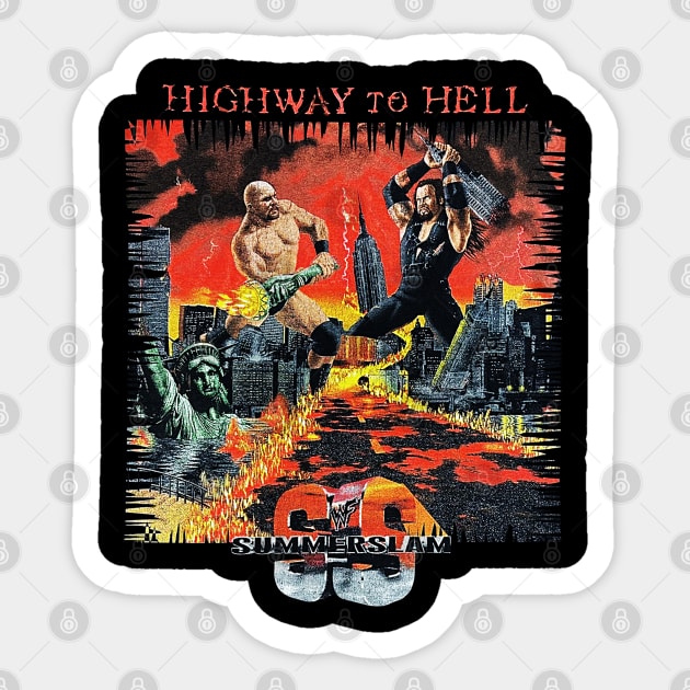 Stone Cold Steve Austin - Undertaker - Highway to Hell - Summer Slam Sticker by nicklower